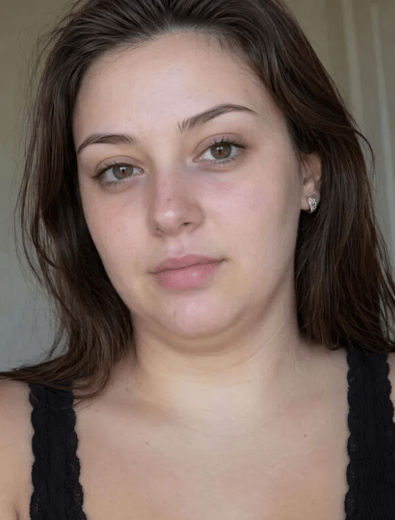 Example face photo for AI makeup