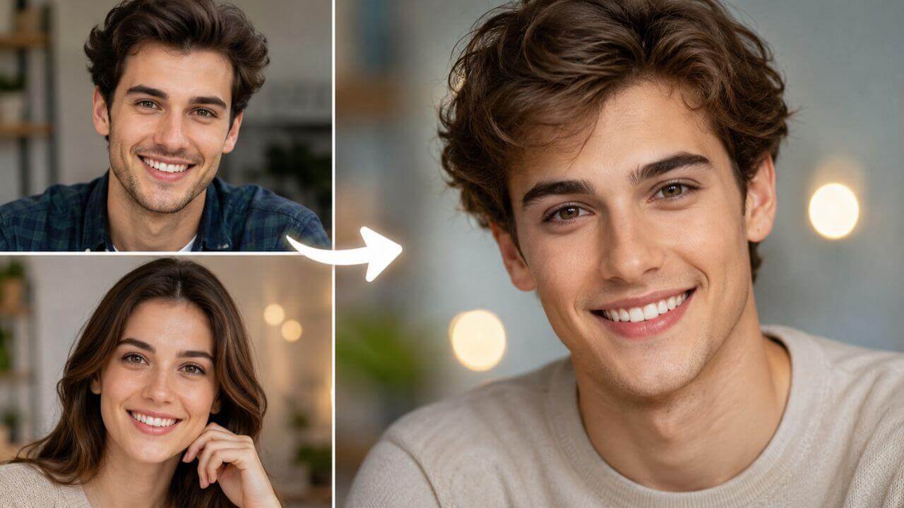 AI face swap example result